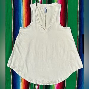 Z SUPPLY WOMENS FAUX SUEDE V-NECK TANK TOPS SZ S BIAS CUT EUC
